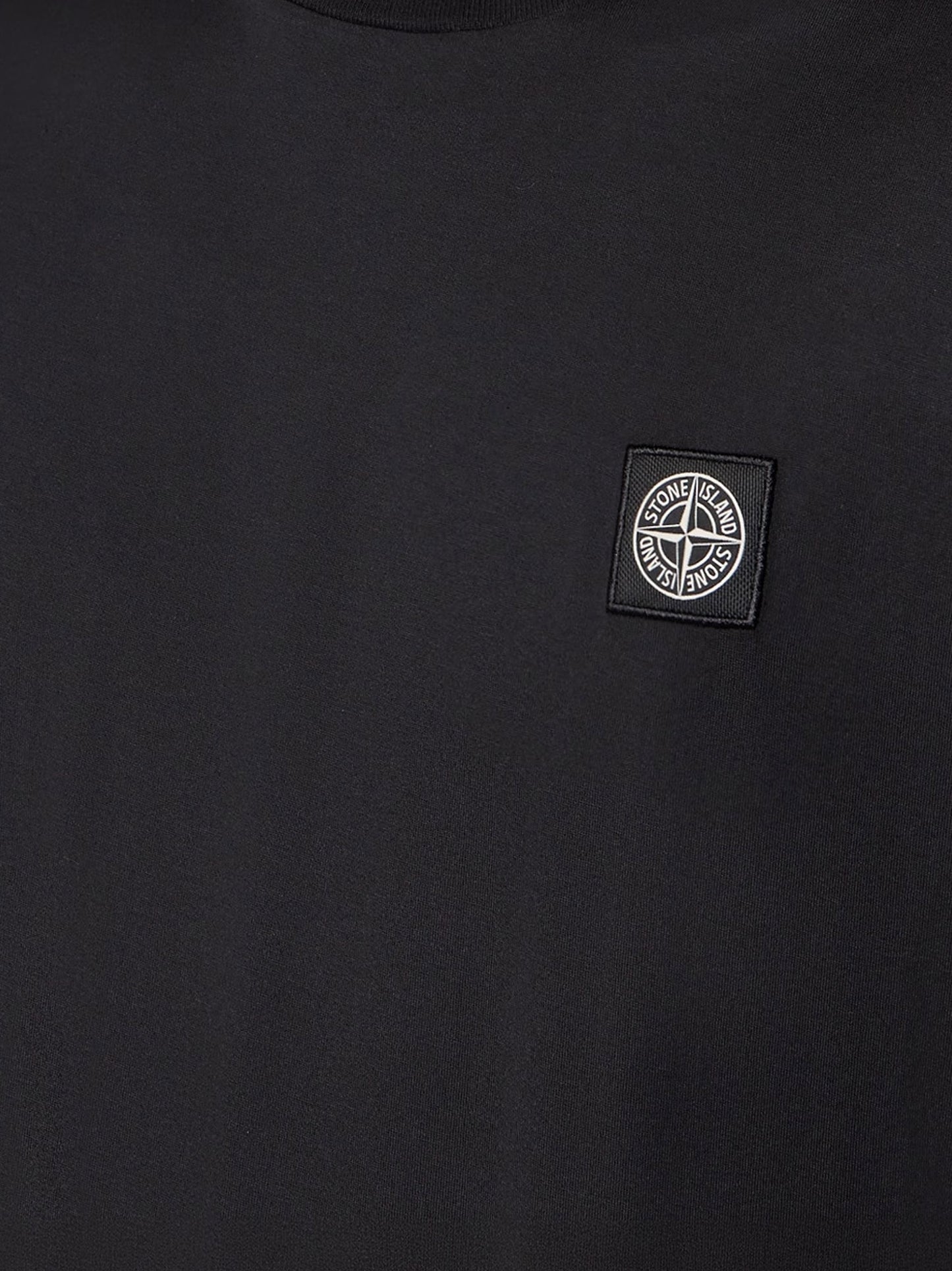 Cotton T-shirt with front logo patch