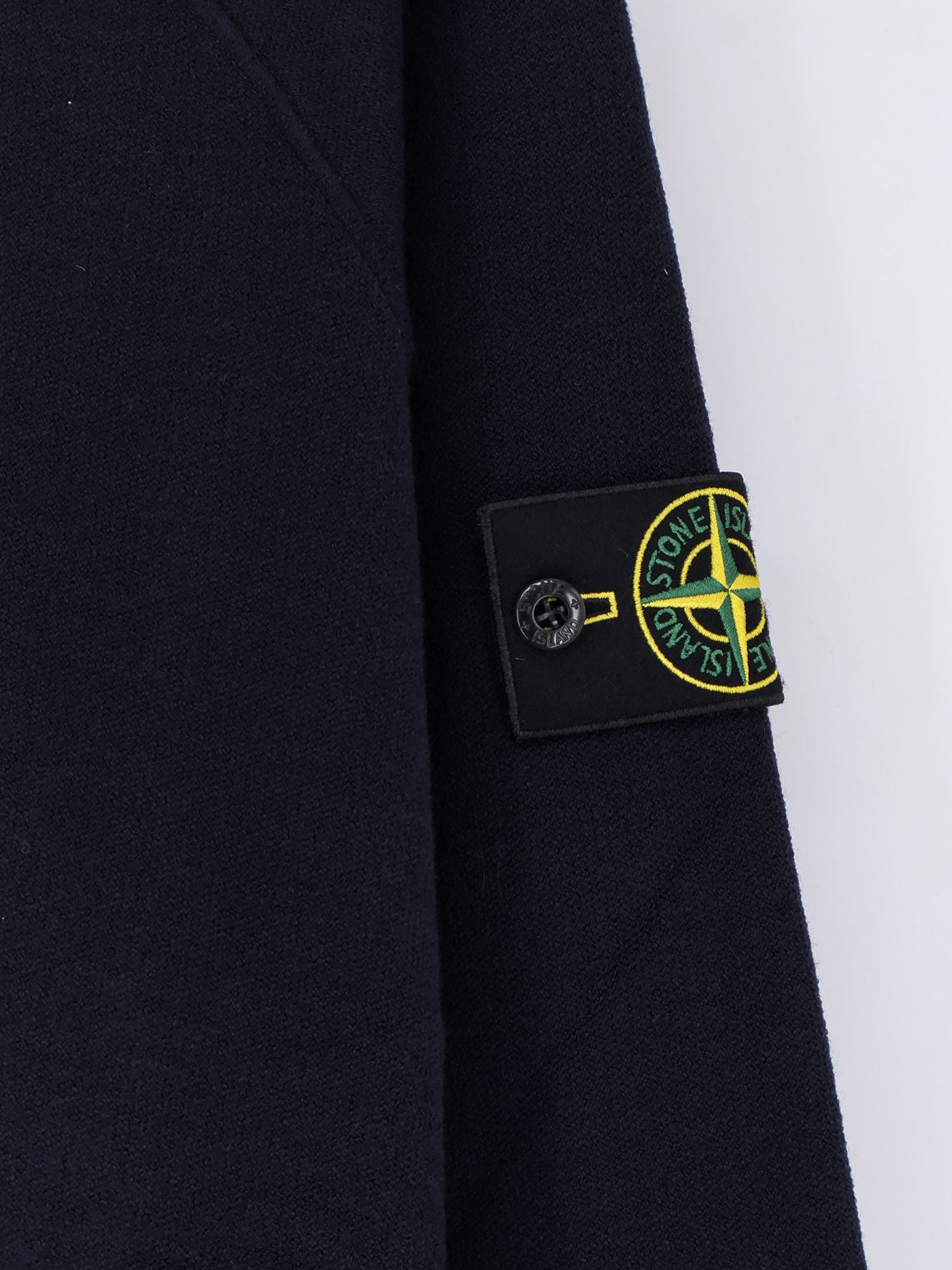 Cotton sweater with side logo patch
