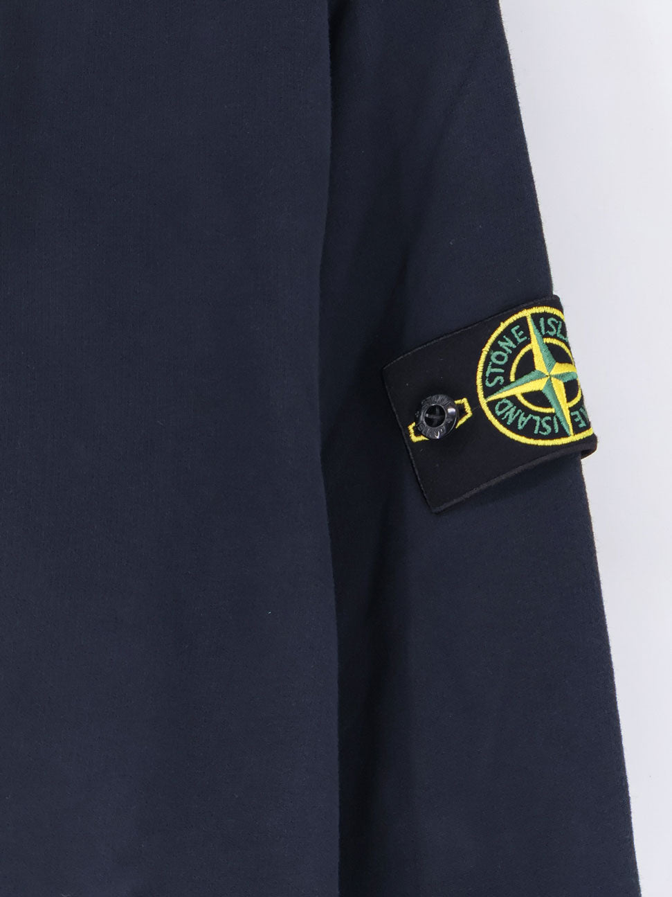 Cotton sweatshirt with side logo patch