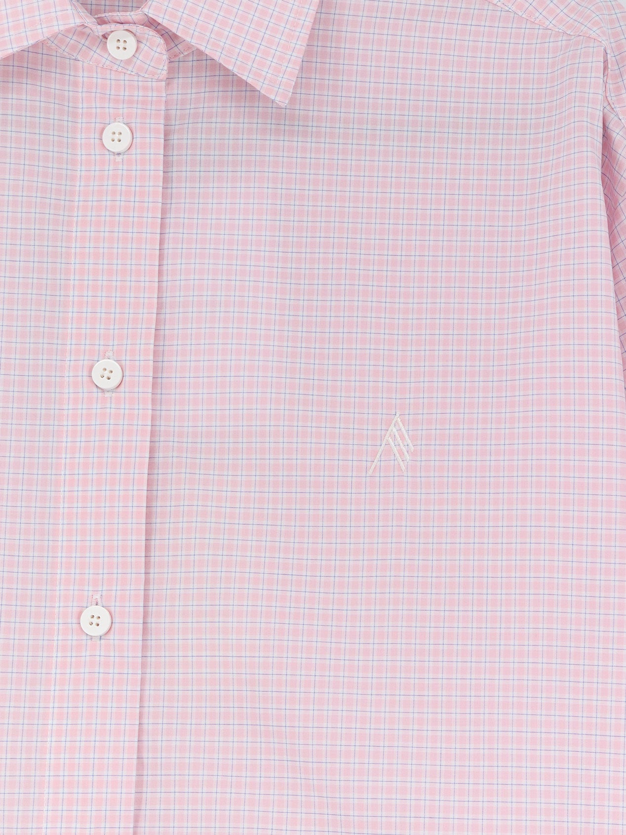 Cotton shirt with front embroidered logo