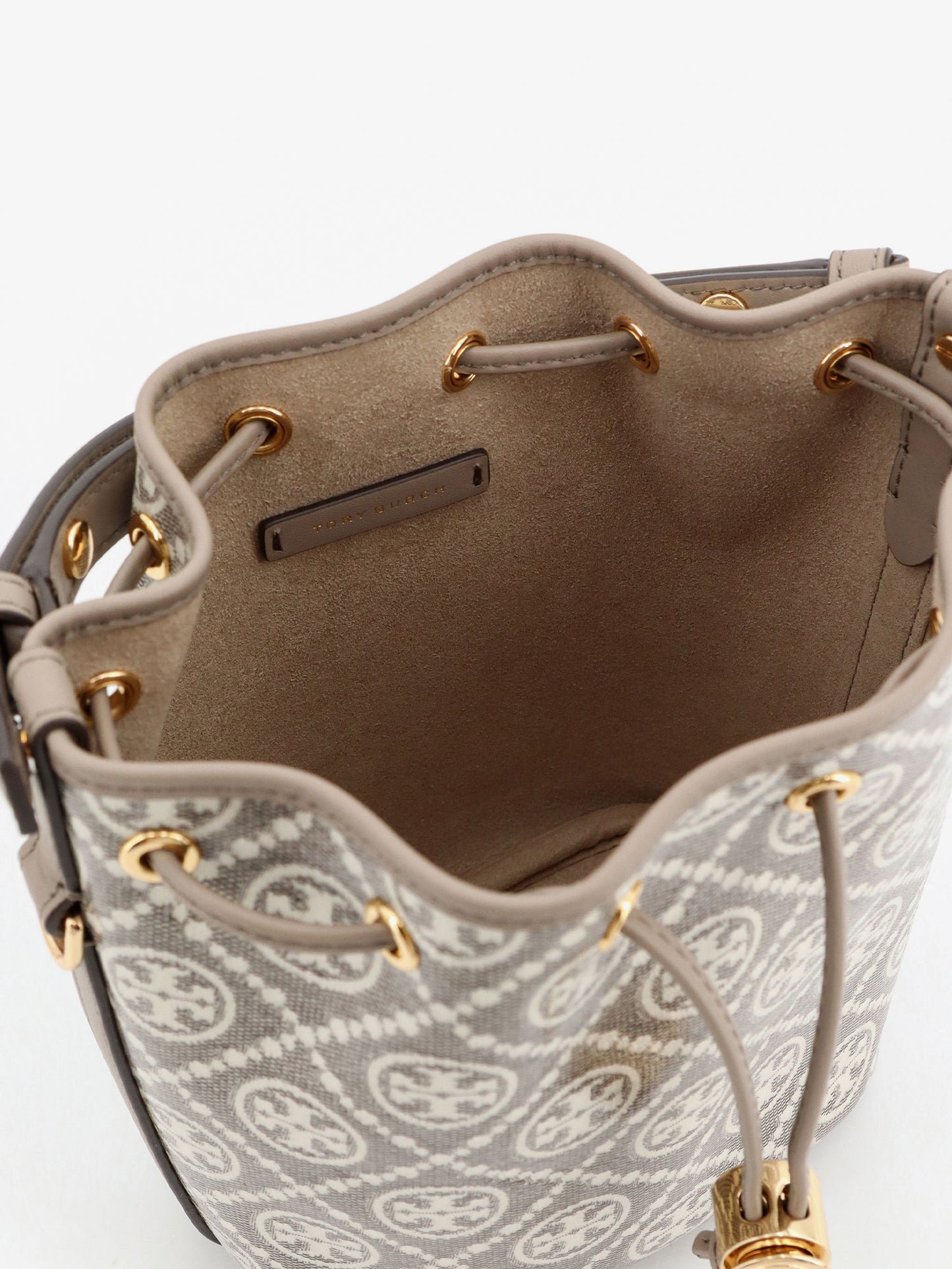 T Monogram coated canvas bucket bag