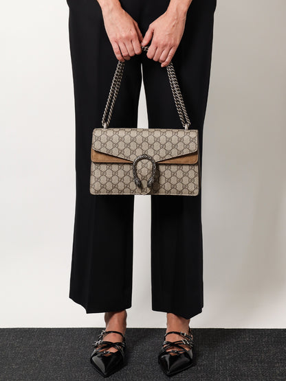 Dionysus GG supreme fabric and suede shoulder bag thumbnail