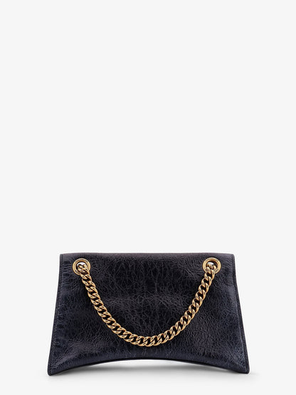 Leather shoulder bag with dirty effect and iconic metal logo thumbnail