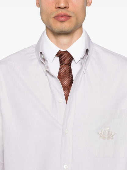 Oxford shirt with Fendi crest embroidery thumbnail