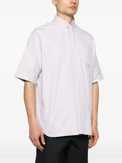 Oxford shirt with Fendi crest embroidery thumbnail
