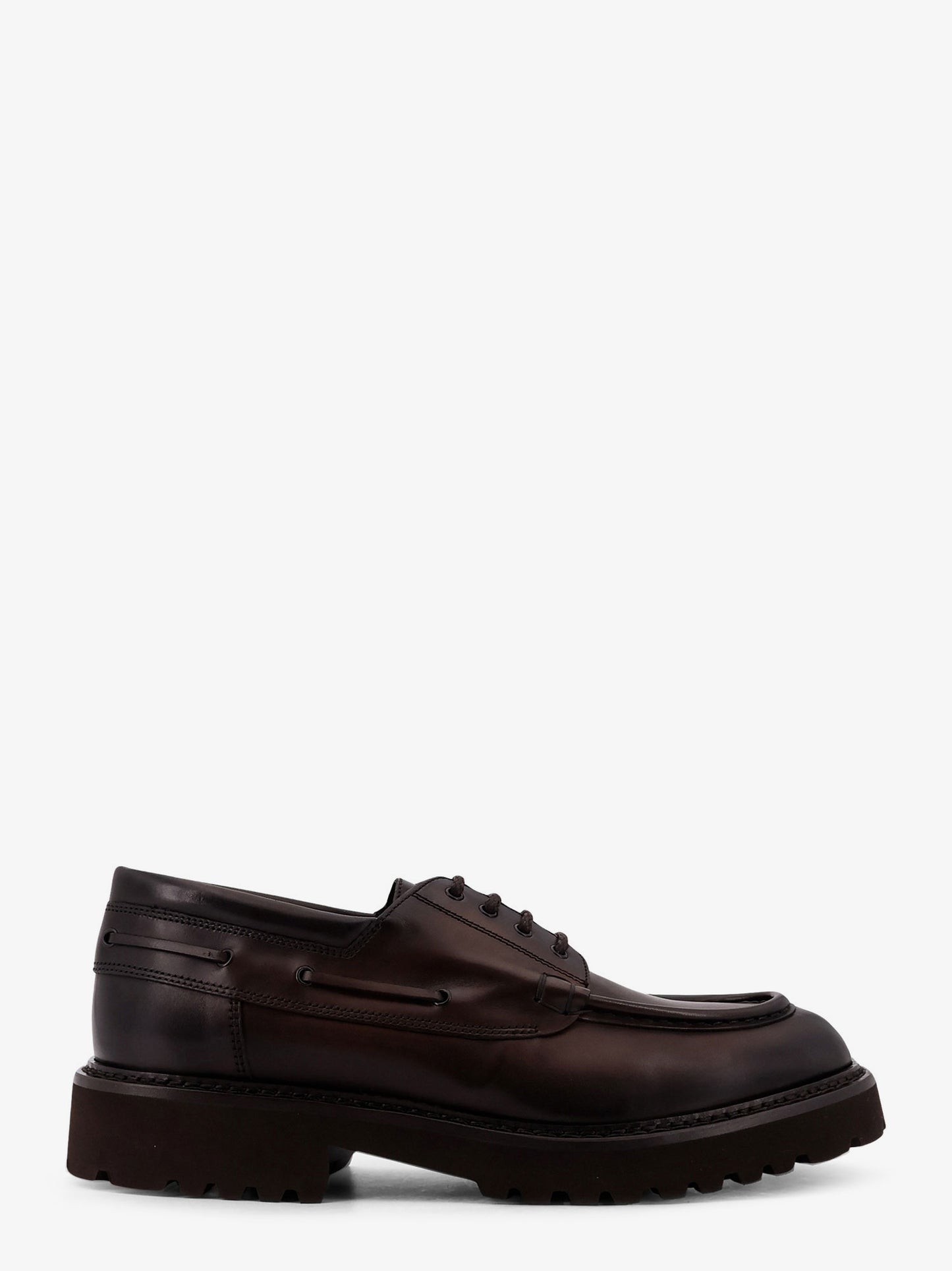 Leather lace-up shoe