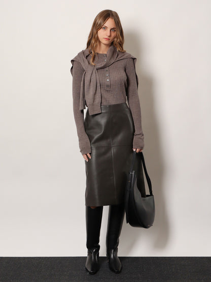 Gwen leather skirt thumbnail