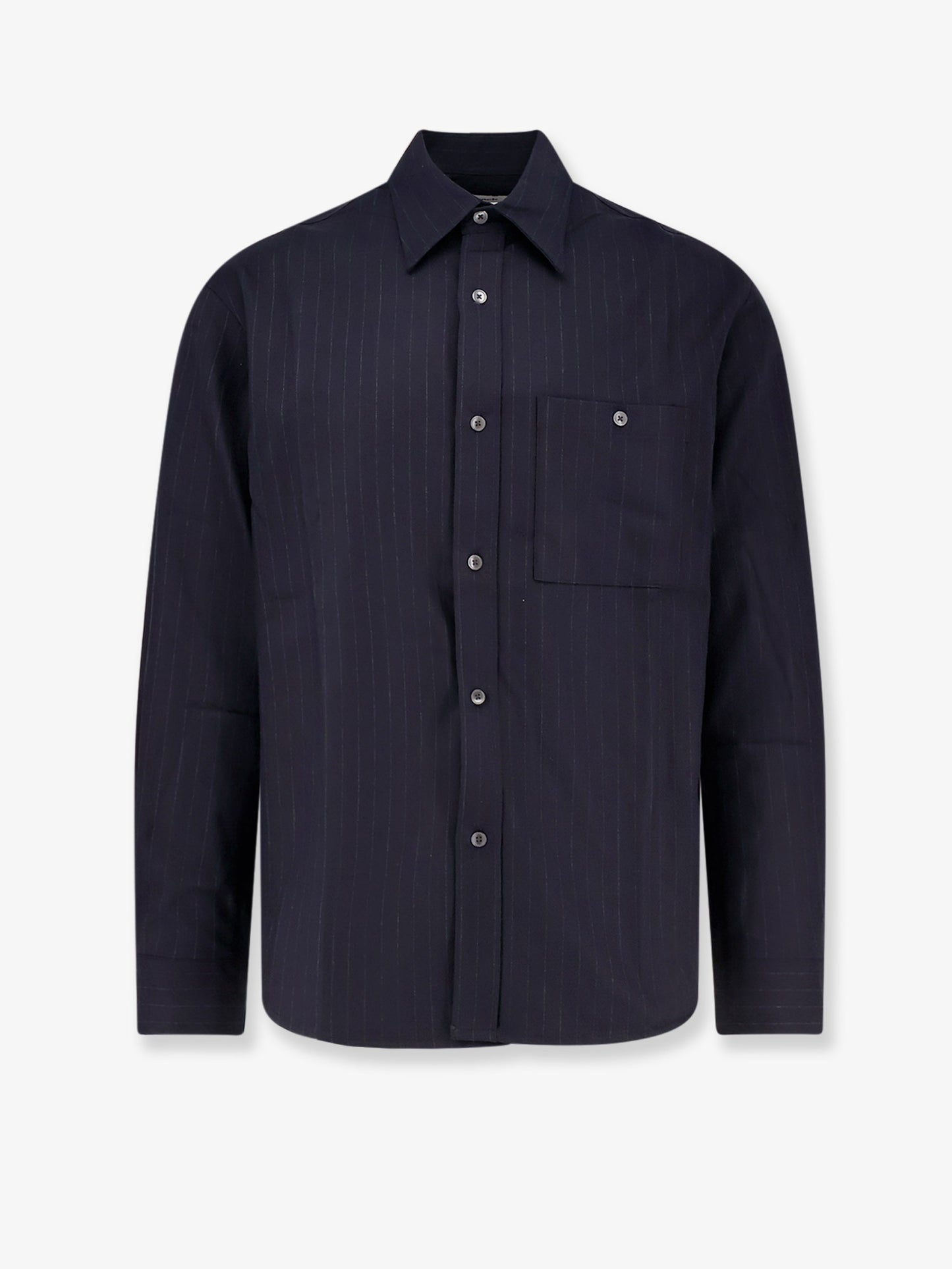 Camicia Unisex a righe in misto lana