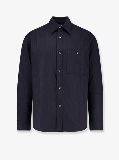 Camicia Unisex a righe in misto lana thumbnail