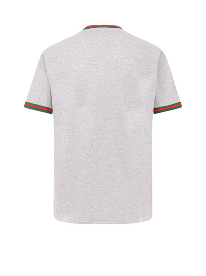 T-shirt in cotone con dettaglio Web   thumbnail
