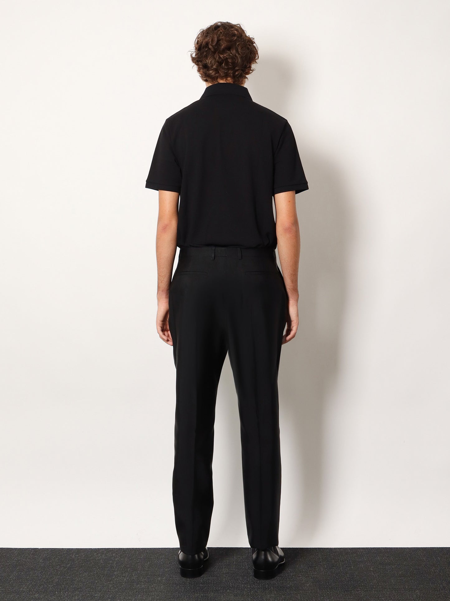 Wool blend trouser with frontal fold