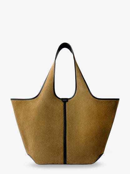 Douce suede and leather shoulder bag thumbnail