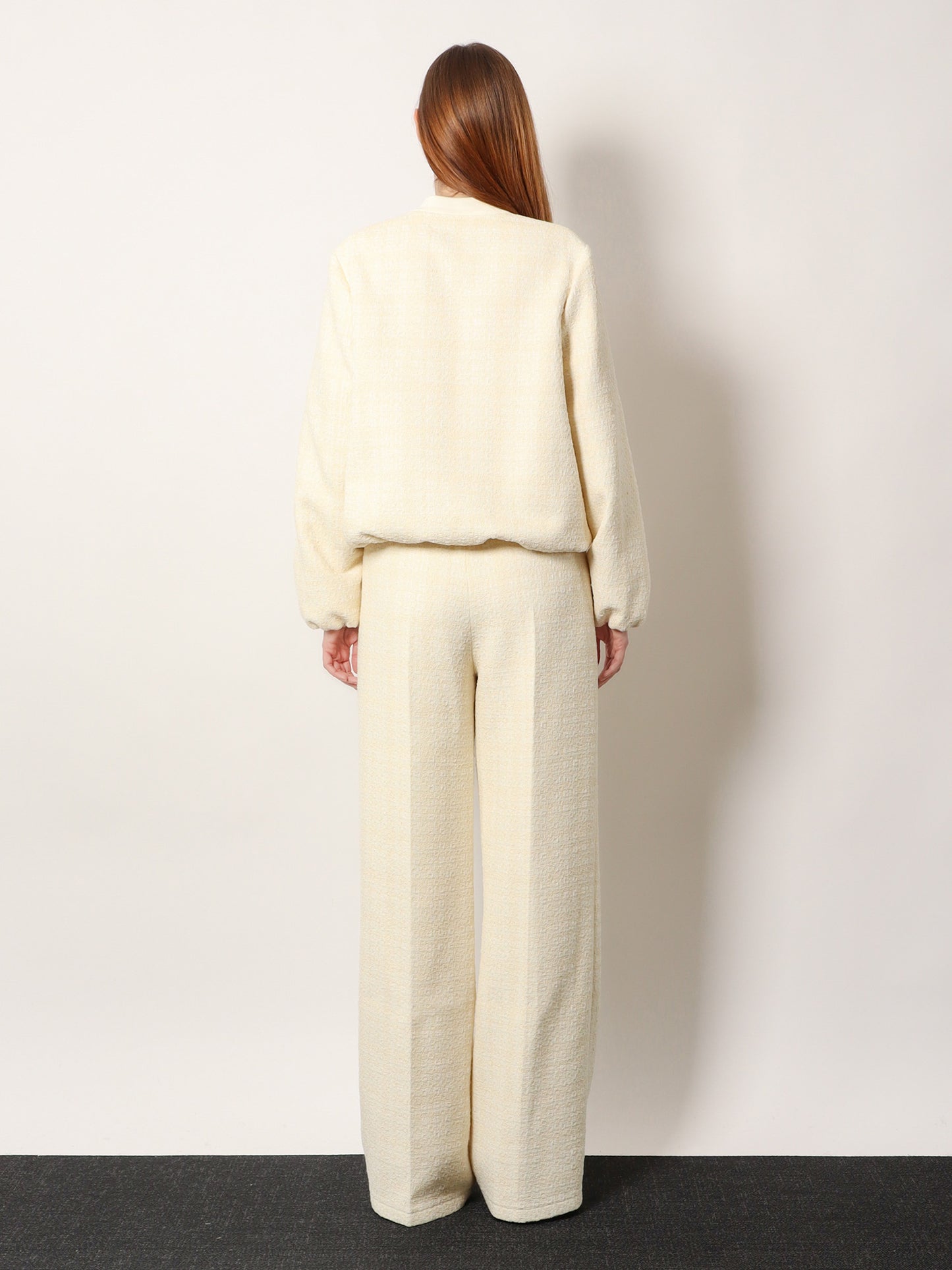 Cotton blend trousers with checked pattern