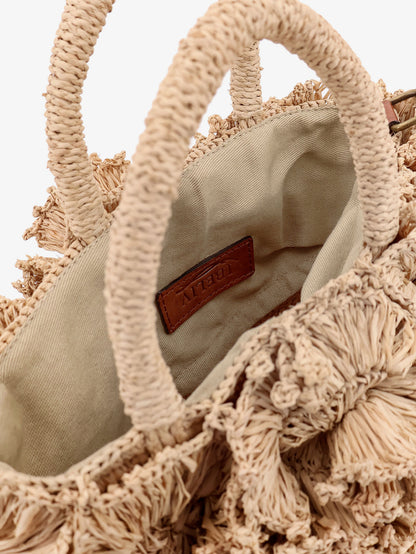 Coral Raffia crossbody bag thumbnail