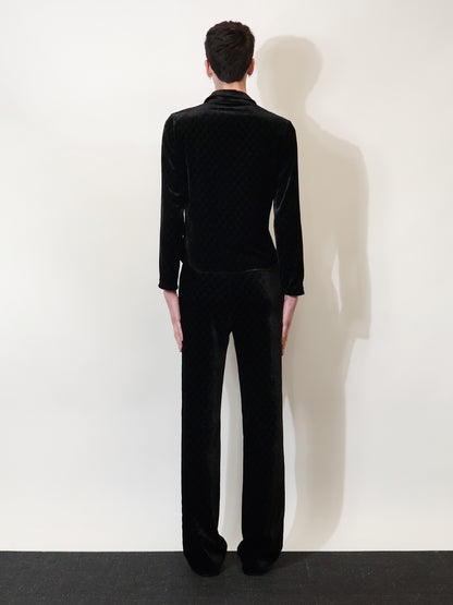Stretch GG dévoré velvet shirt thumbnail
