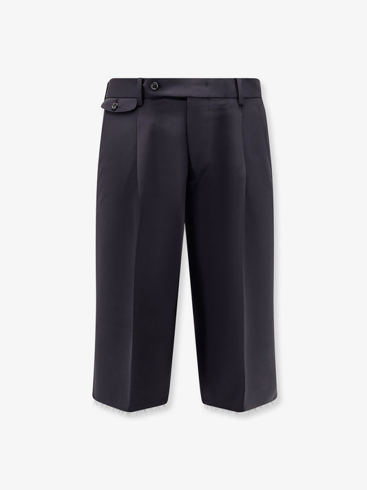 Wool blend bermuda shorts with frontale pinces