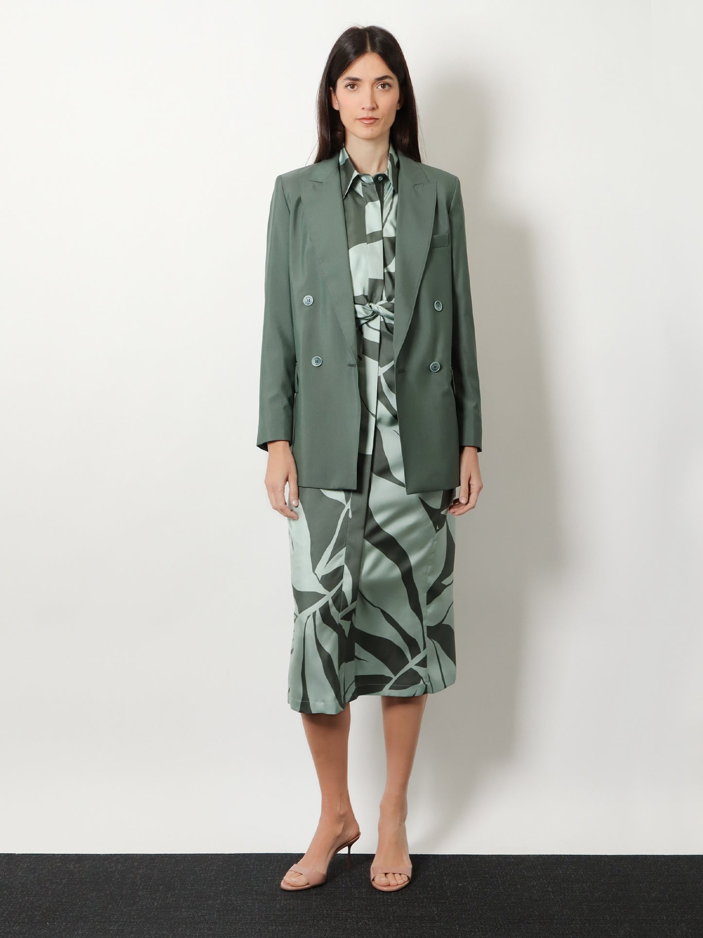 Mxmalbata virgin wool and silk blazer