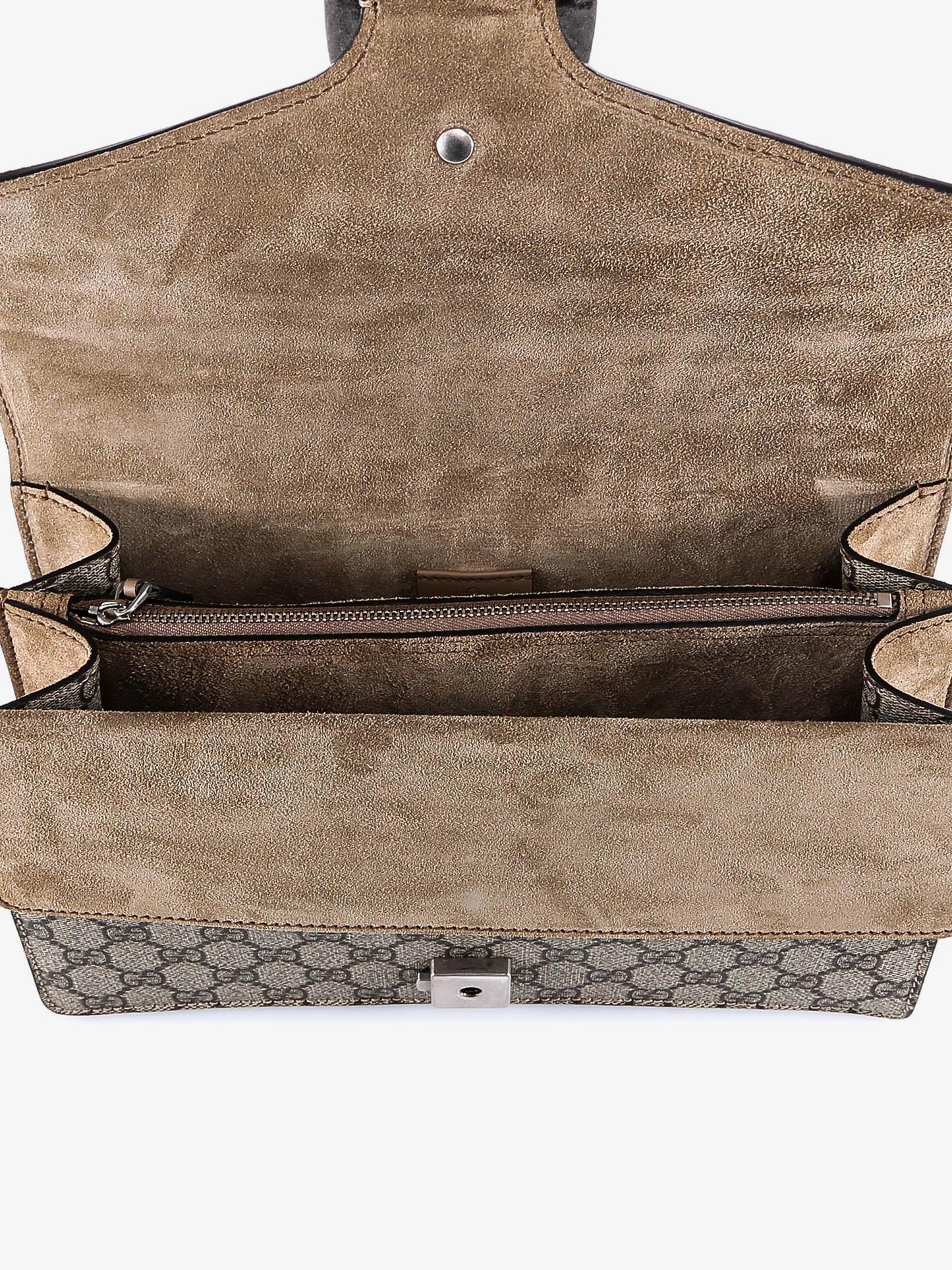 Dionysus GG supreme fabric and suede shoulder bag