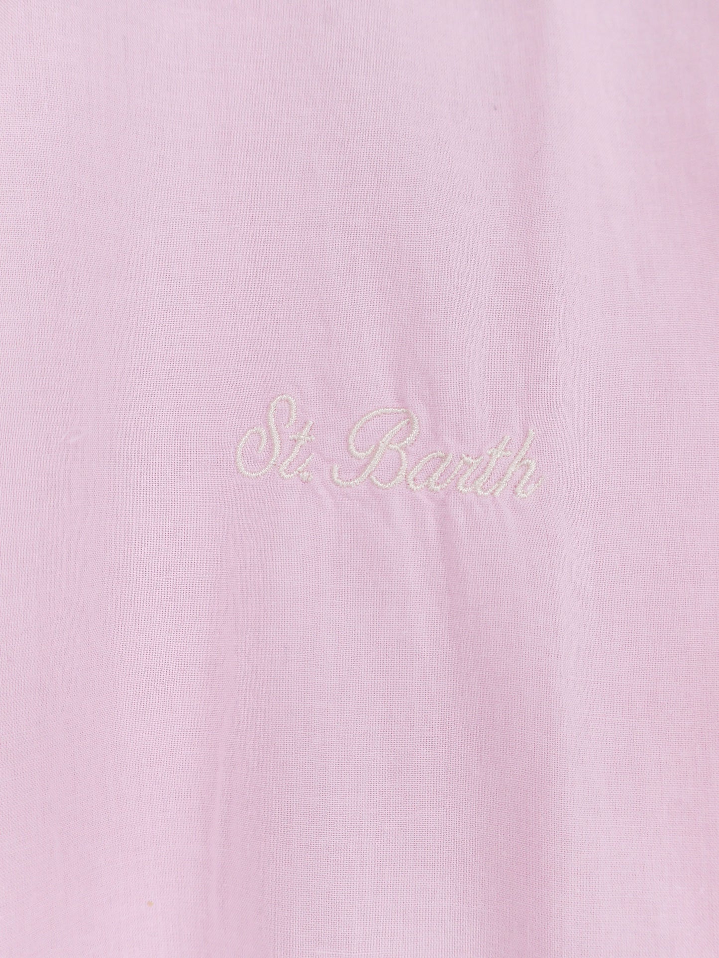 Cotton shirt with front embroidered logo