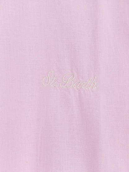 Cotton shirt with front embroidered logo thumbnail