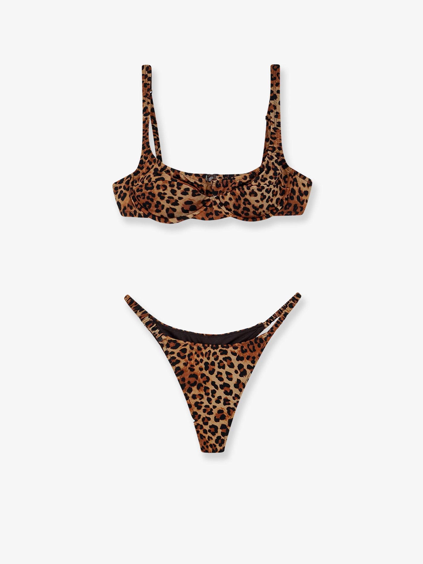Perlamir nylon bikini with animal print