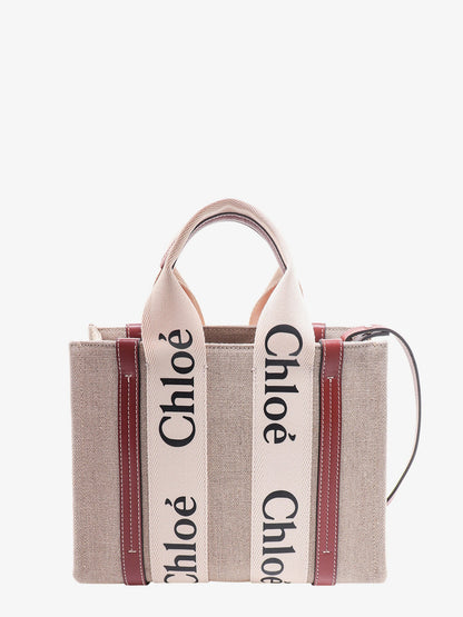 Woody linen and leather Tote Bag thumbnail