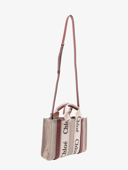 Woody linen and leather Tote Bag thumbnail