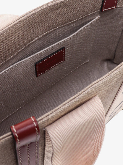 Woody linen and leather Tote Bag thumbnail