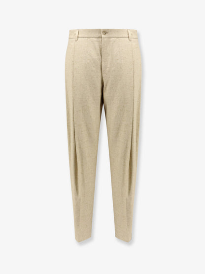 Hemp, linen and silk trousers with tweed effect thumbnail