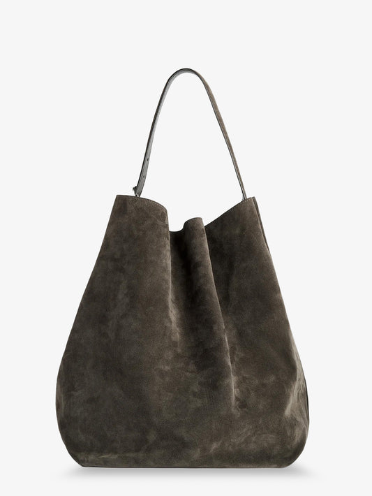 Borsa shopping Belted suede tote in suede