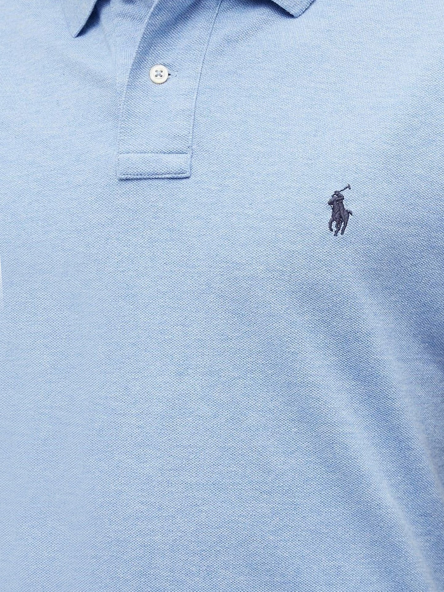 Cotton polo shirt with embroidered logo on the front