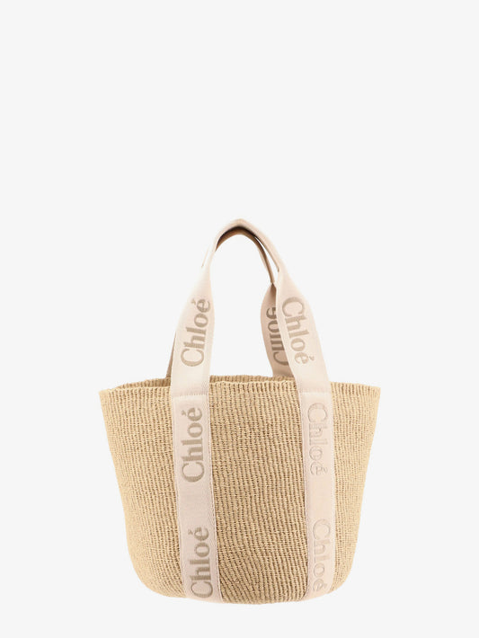 Borsa a spalla Woody in rafia