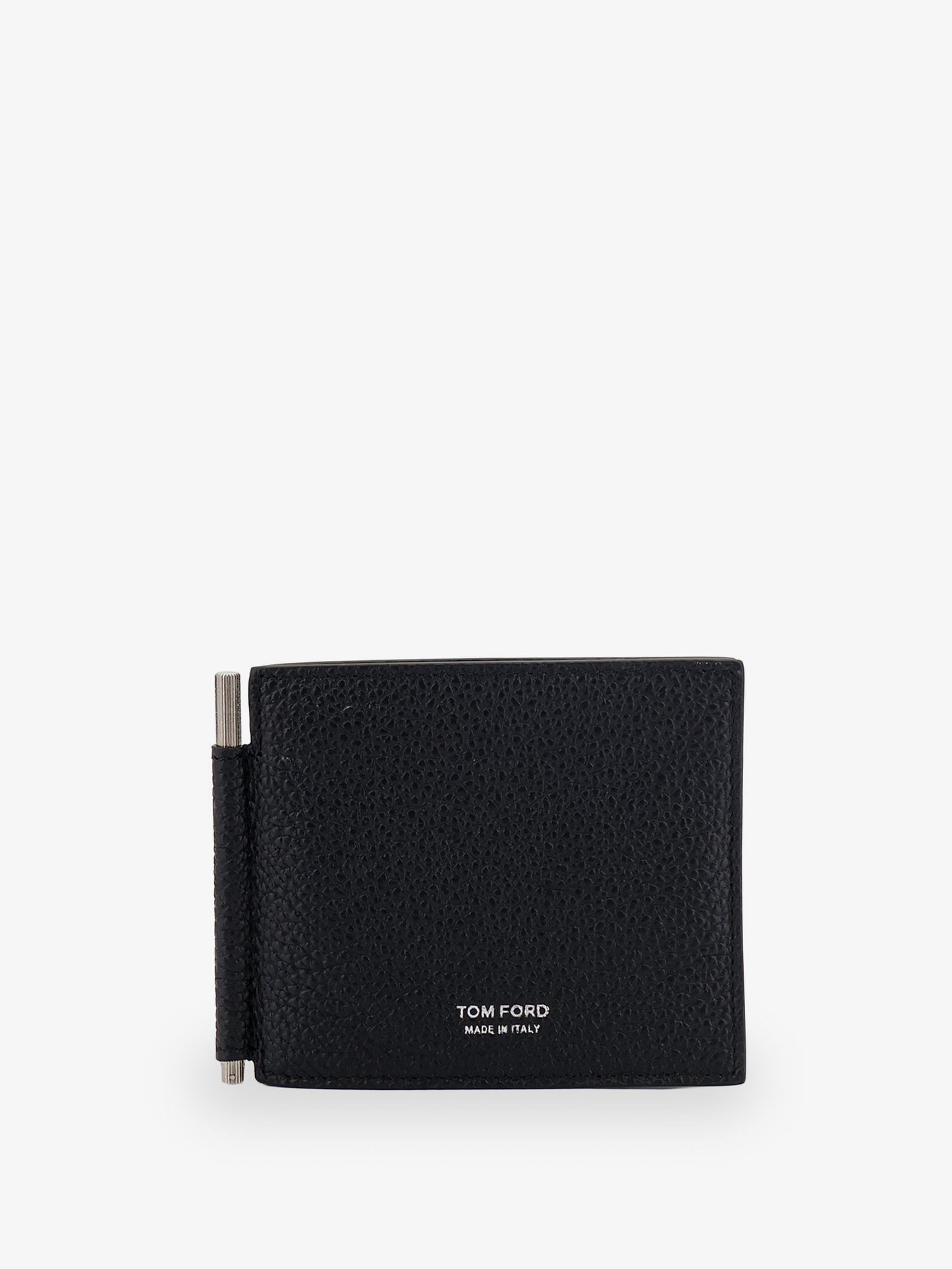 Leather card holder with front logo
