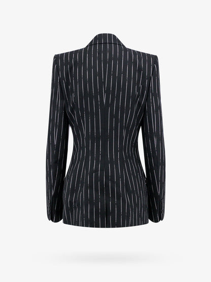 Double-breasted broken pinstripe blazer thumbnail