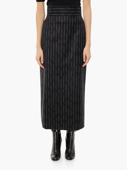 Wool skirt with striped motif thumbnail