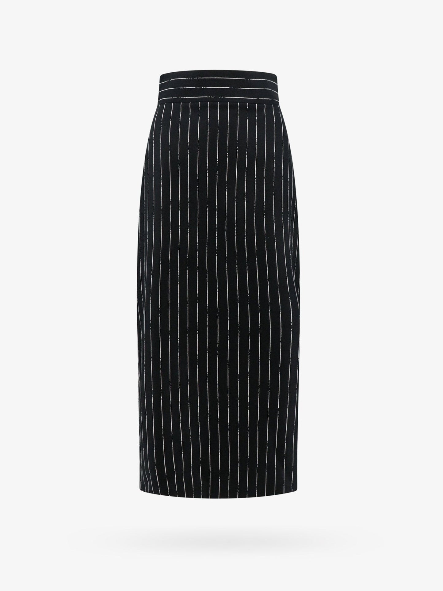 Wool skirt with striped motif