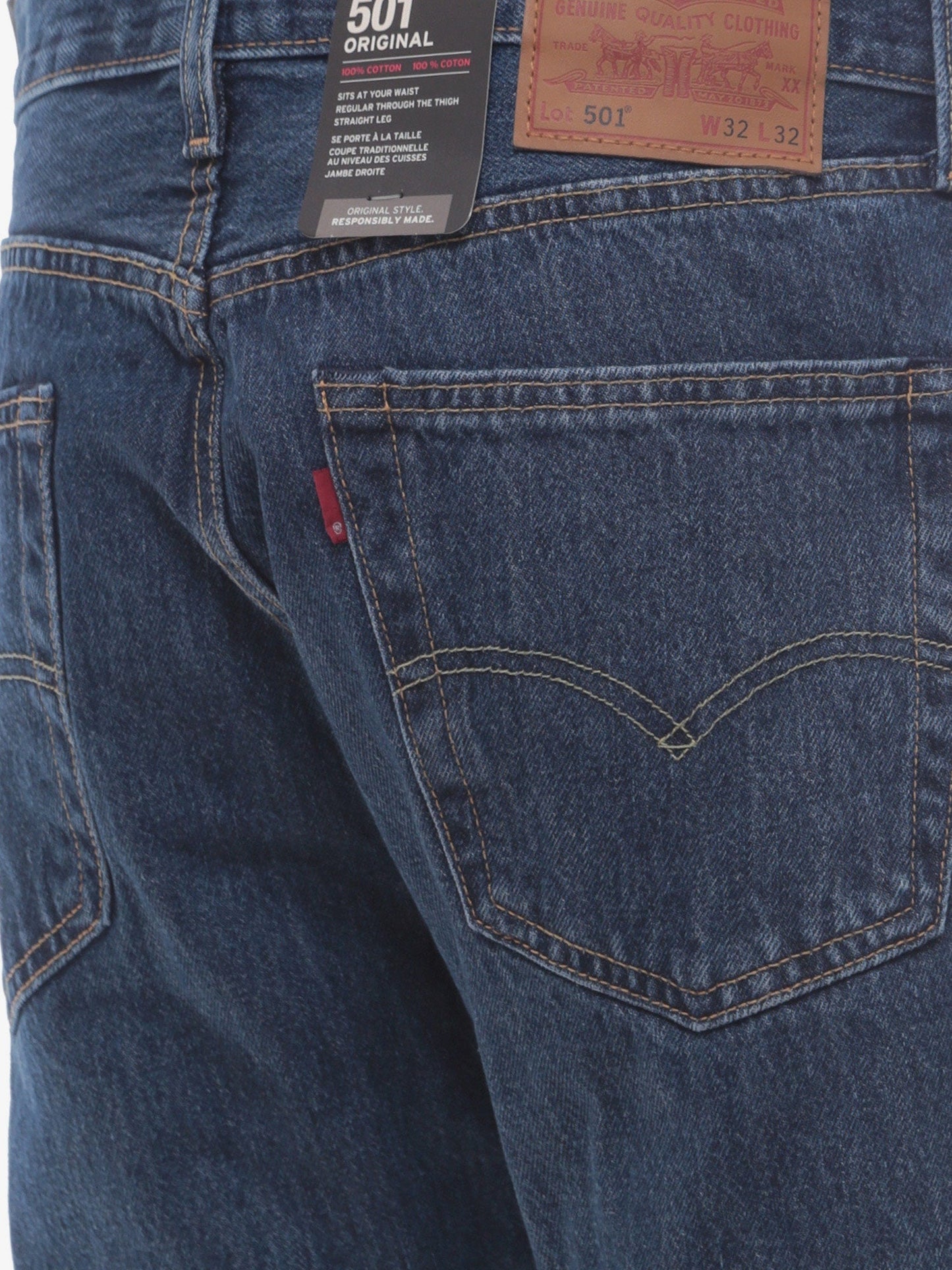 501 original jeans with iconic tag