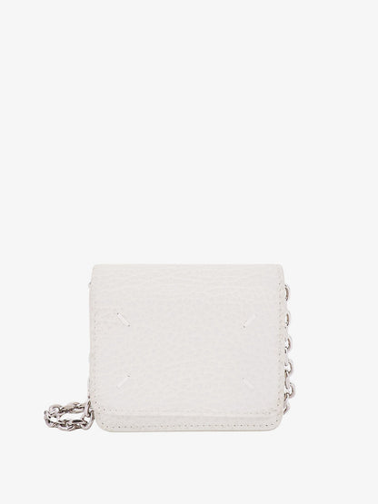 Leather card holder with iconic stitching thumbnail