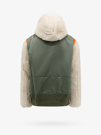 Nylon jacket with eco shearling inserts thumbnail