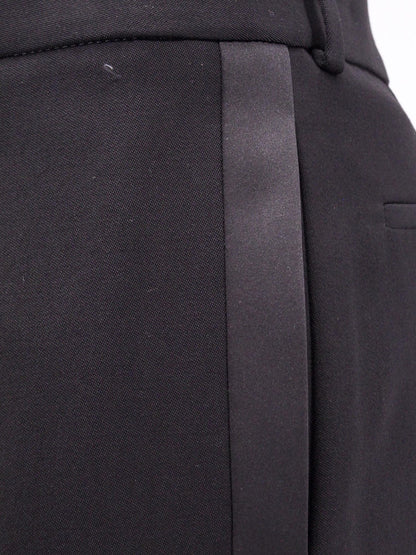 Tuxedo wool trouser with satin side band thumbnail