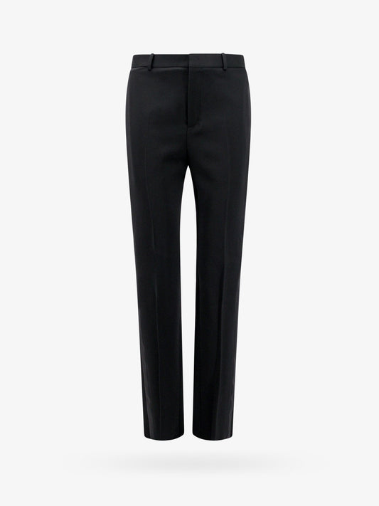 Tuxedo wool trouser with satin side band