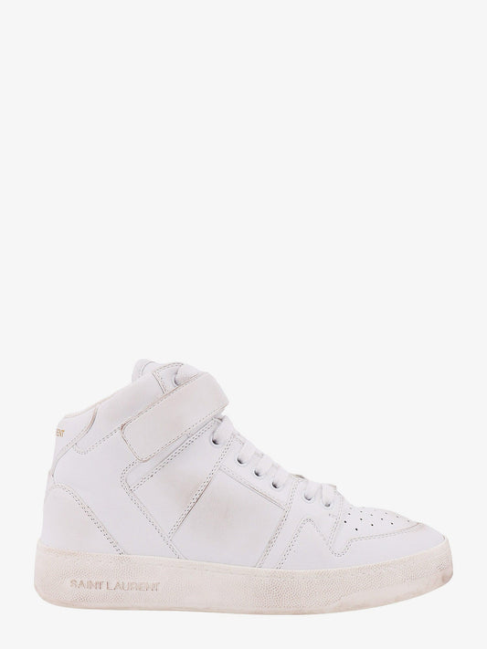 Leather sneskers with washed-out effect