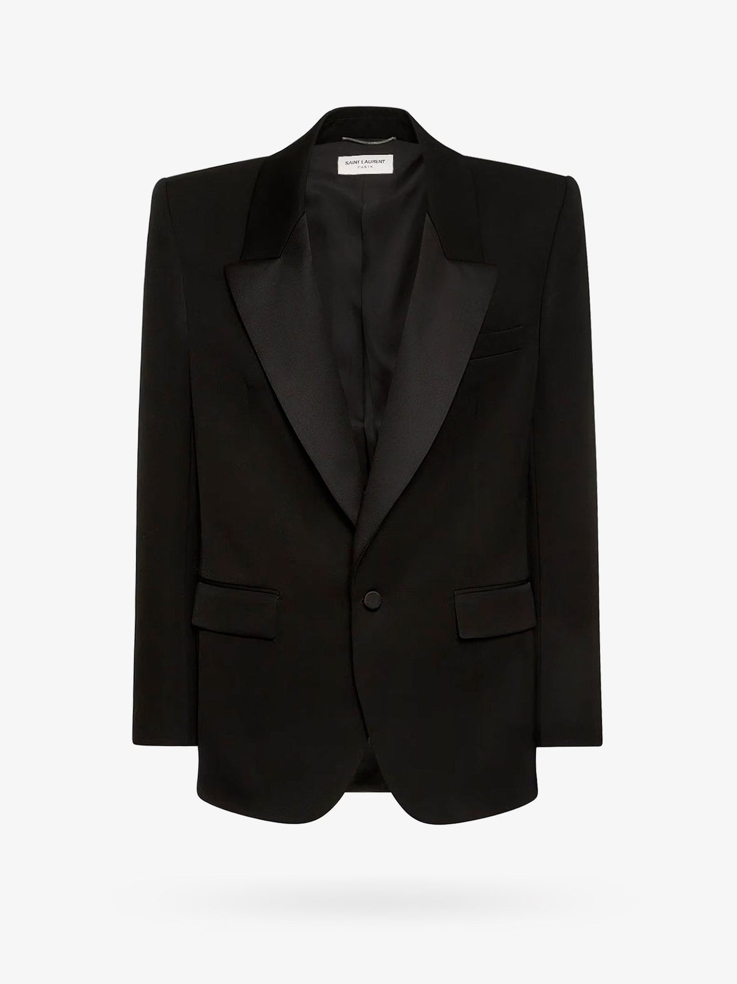 Tuxedo wool blazer with satin lapel