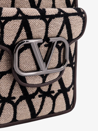 Toile iconographe shoulder bag with leather profiles thumbnail