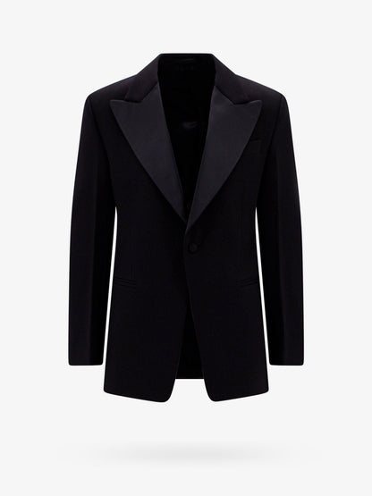 Wool blazer with satin profiles thumbnail
