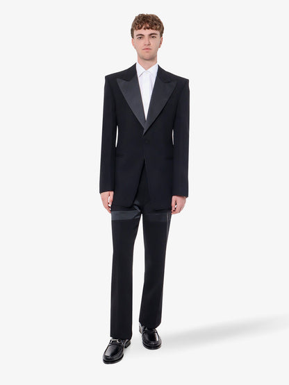 Wool blazer with satin profiles thumbnail