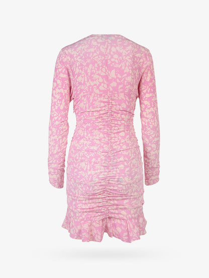 Stretch silk dress with all-over print thumbnail
