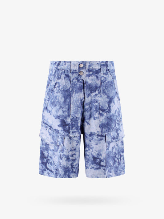 Cotton bermuda shorts with tie dye effect