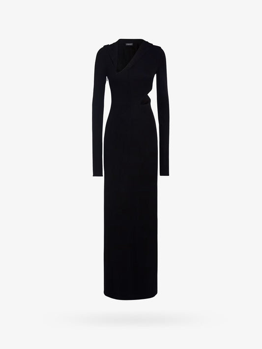 Sustainable viscose dress with cut-out details