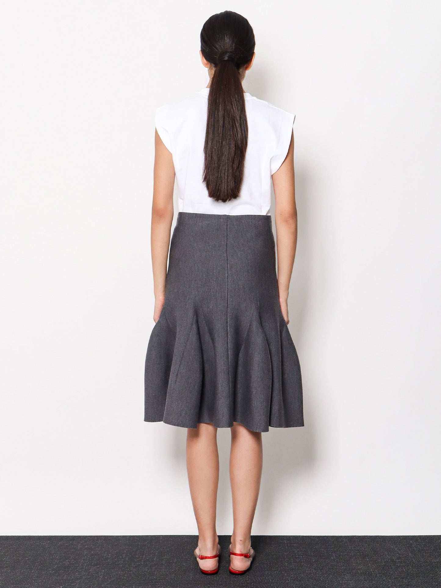 Virgin wool blend skirt